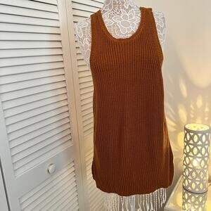 Ava & Viv Pumpkin Cable Sweater Tank